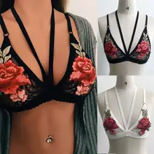 Сексуальный женский цветочный кружевной бюстгальтер с открытой спиной и бретельками без подкладки майка-Бюстгальтер Топы ExoticTanks нижнее белье Топ