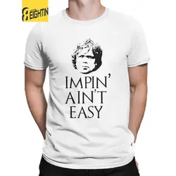 Игра престолов футболка Impin Aint Easy Футболка "Ланнистер" человек с короткими рукавами Мужская футболка с длинными рукавами с круглым вырезом