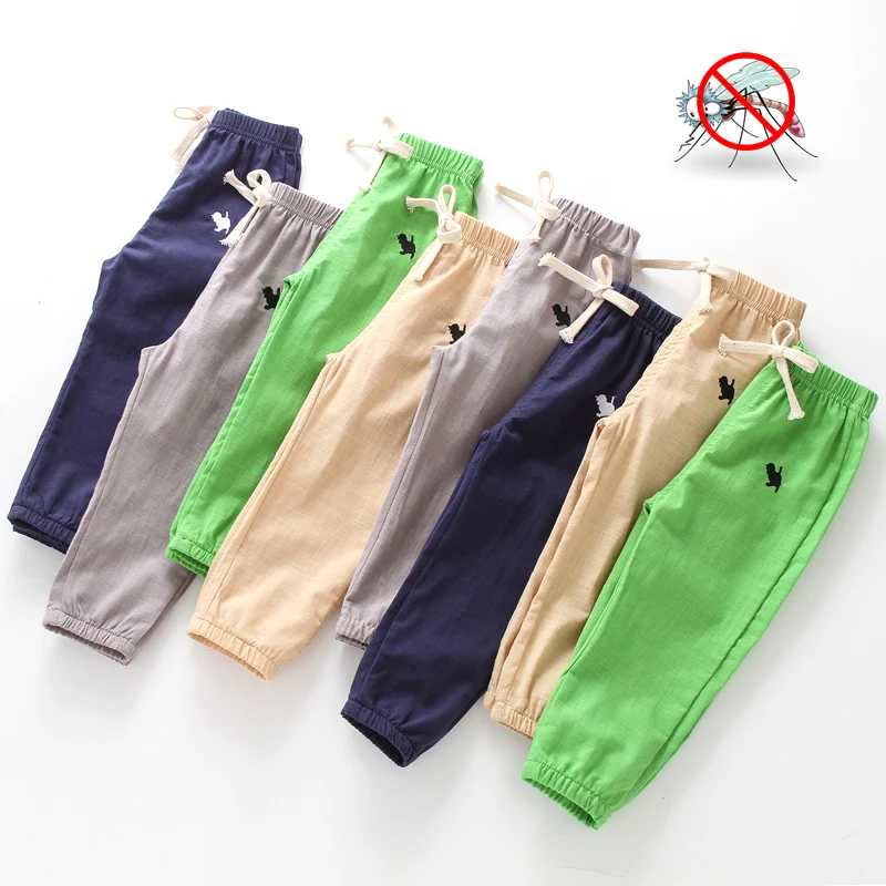 

DZIECKO Candy Color Boys Pants Summer Child Loose and Comfortable Pants For Boys Cotton Kids Sweatpants Kids Clothing For 2-8T
