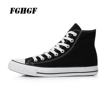 

Fashionable high top board shoes canvas shoes female version of men's casual lovers shoes student joker shoes 35 and 44 yards