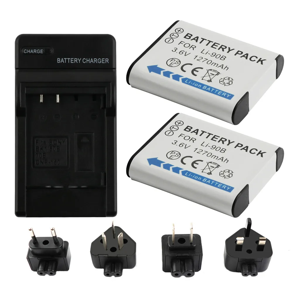 

RP LI-90B LI 90B LI90B LI-92B Camera Battery+LCD USB Charger for Olympus XZ-2,SH-50,SH-1,SP-100,Tough TG-1,TG-2,TG-3,TG-4,TG L20