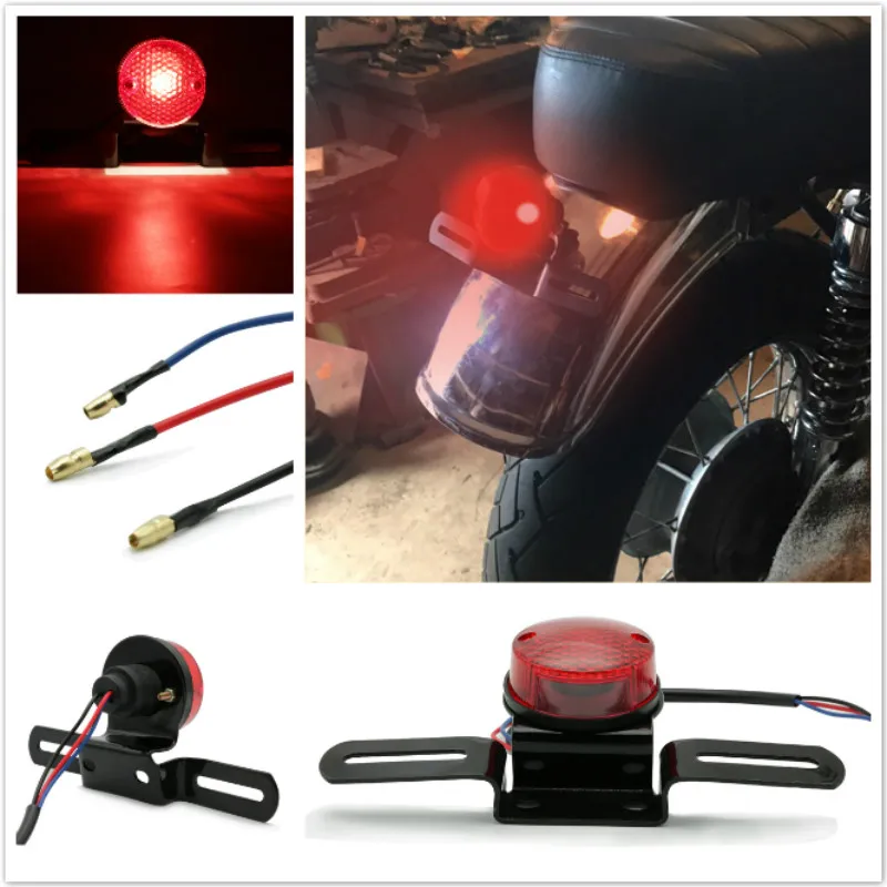 1 pc Motorcycle Bike Rear Tail License plate Brake Stop Number Plate