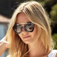 Coodaysuft cat eye mujeres espejo diseñador de la marca de moda uv400 gafas de sol de la estrella estupenda de la vendimia de la señora gafas de sol mujer