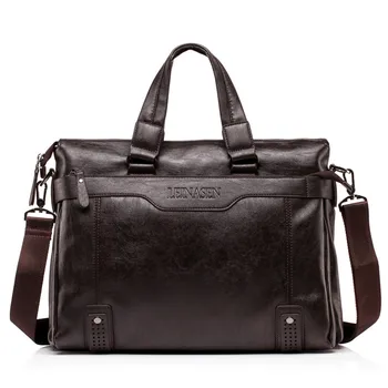 

2020 New Arrival Men Casual Briefcase Business Shoulder Bag Leather Messenger Bags Computer Laptop Handbag Bag Men's Travel Bags