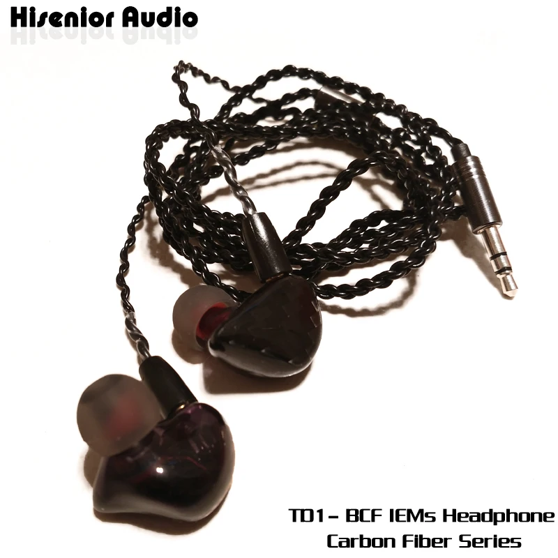 2015 Hisenior Audio TD1 CF Universal Fit Carbon Fiber IEMs Music