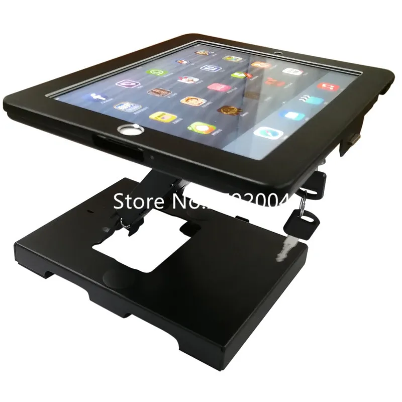 Ipad плоский Анти-кражи устройства ipad плоский кабель из алюминиевого сплава для стены 360 градусов вращающийся регистрации заказа кронштейн для ipad 2/3/4