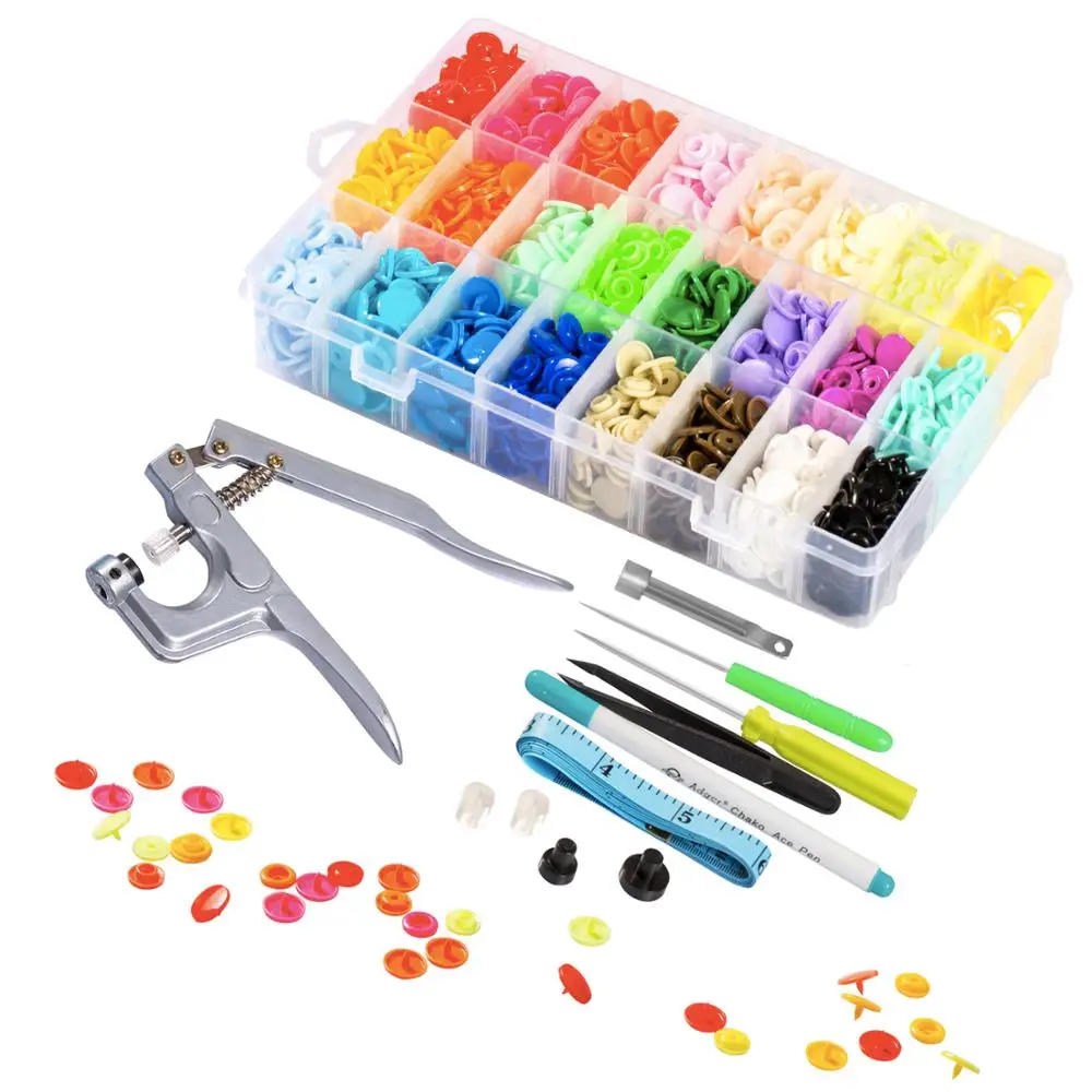 

Snaps and Snap Pliers Set360 Sets T5 Plastic Buttons for Sewing and Crafting