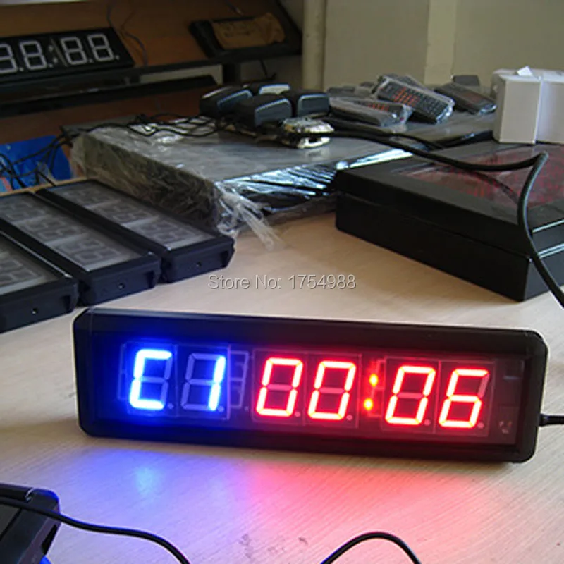 

multifunction Digital countdown Clock 1.8'' 6Digits Crossfit Timer LED Interval Timer Stopwatch For Gym Fitness Training Garage