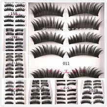 8 Styles 10 Pairs/Set Thick Black False Eyelashes Hair Soft Fake Eye Lashes Human Hair Lash Makeup Tools