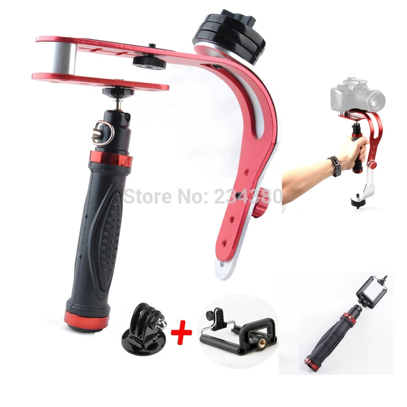 Red Steadicam Hand held Video Stabilizer Monopod for