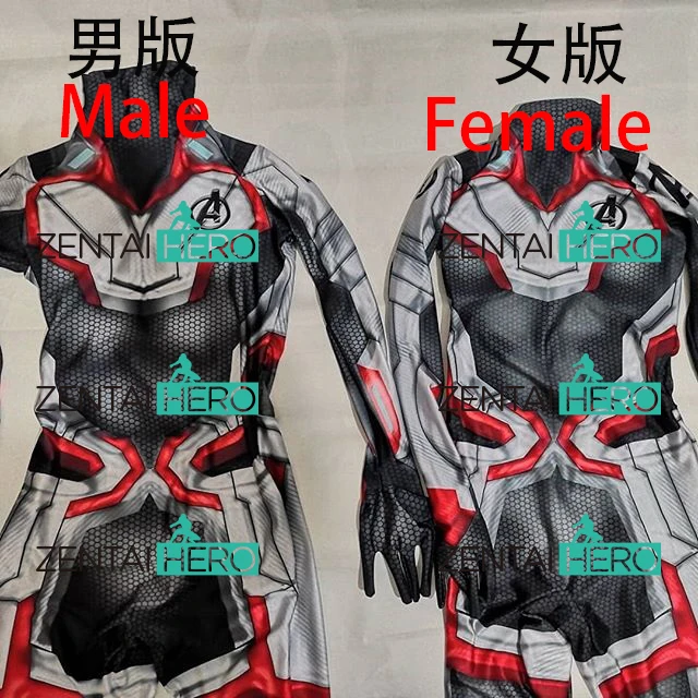 Custom Made High Quality Avengers 4 Cosplay Costumes 3D Print Lycra 2019 Avengers Endgame Film Quantum Realm Team Bodysuits