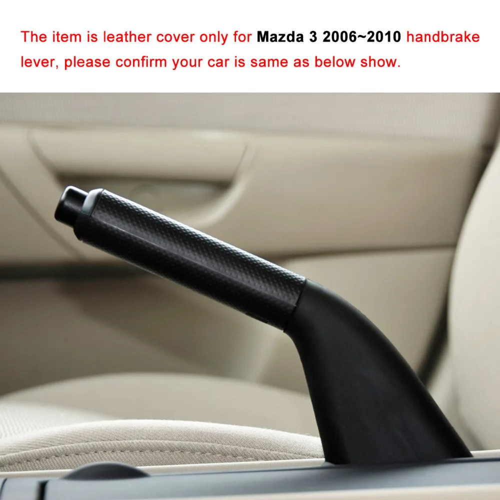 Автомобильные чехлы ручника ponsny чехол для Mazda 3 2008-2010 Натуральная кожа авто ручной тормоз ручки рычаг Крышка