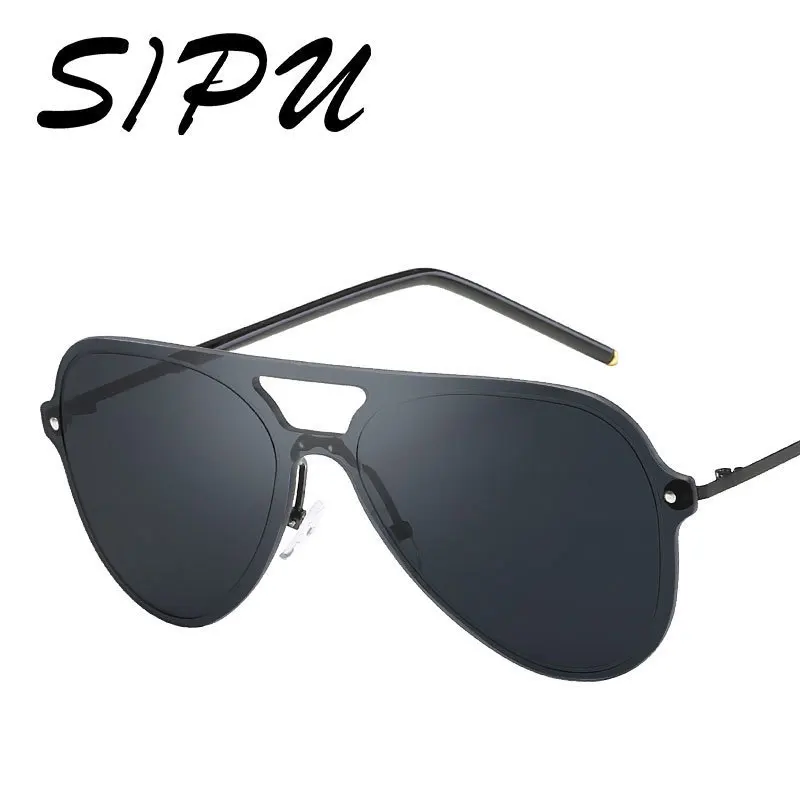 SIPU 2017 Fashion Pilot Sunglasses For Men Brand Designer Double Bridge
