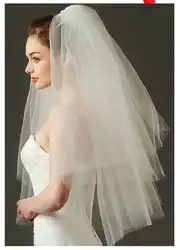 Тонкие вечерние Свадебные вуали многослойное пышное свадебное платье из газовой ткани, свадебная фата