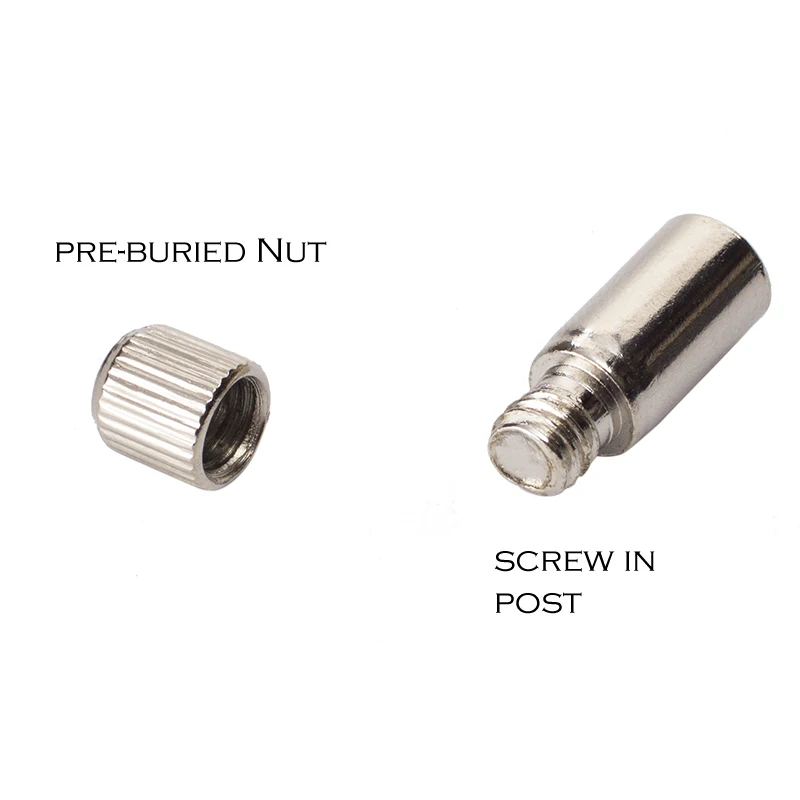Cabinet Bookcase etc furniture shelf support Nickel color Diameter 9 L21.5mm Iron metal Shelf Pin with pre-buried nut