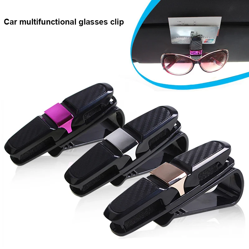 New ABS Sunglasses Car Eyeglass Holder Smart Card Ticket Pen Clip Auto