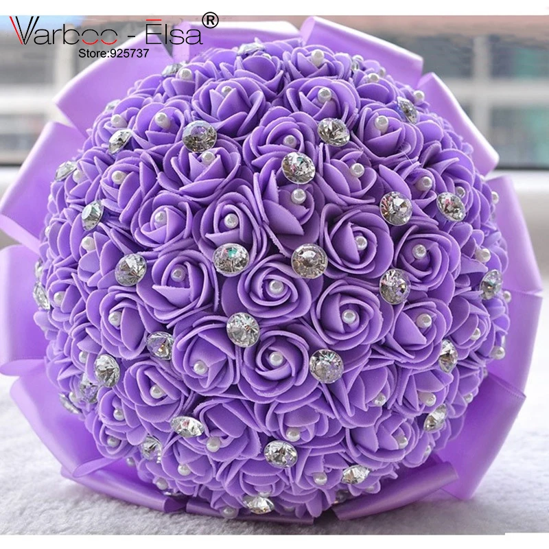 Fleurs bouquet Mariage красивая роза Свадебный букет Свадебный Кристалл невесты Букет Свадебные цветы Свадебные букеты