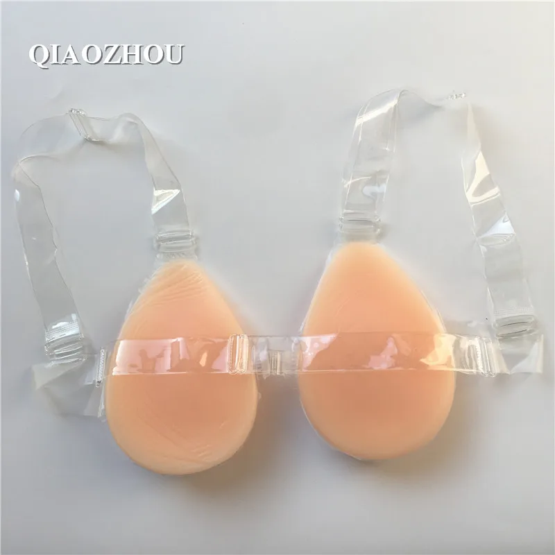 600g/pair fake silicon breast form for crossdressers shemale wearable