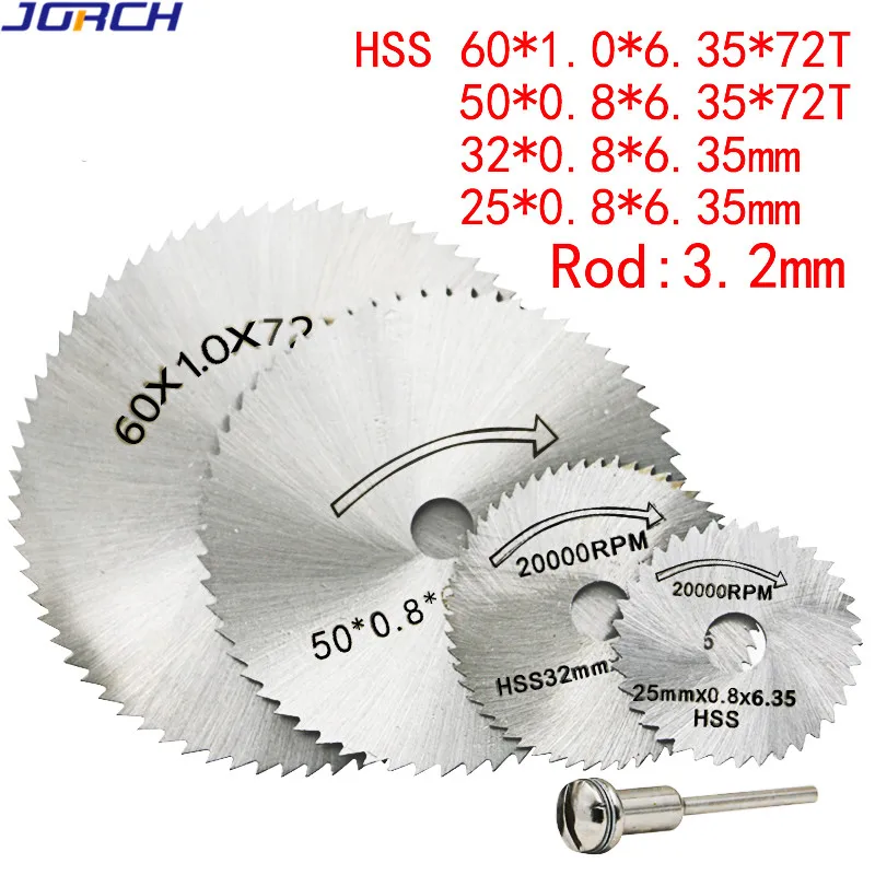 

25/32/50/60mm HSS Circular Saw Blade Rotary Tool For Dremel Metal Cutter Power Tool Set Wood Cutting Discs Drill Mandrel Cutoff