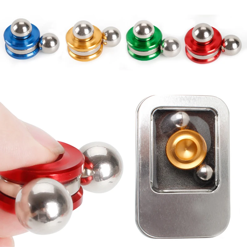 

Fidget Toys Spinner Artificial Satellite Magnet Gyroscope Magnetic Orbiter With Two Satellites Metal EDC Decompression Toys #E