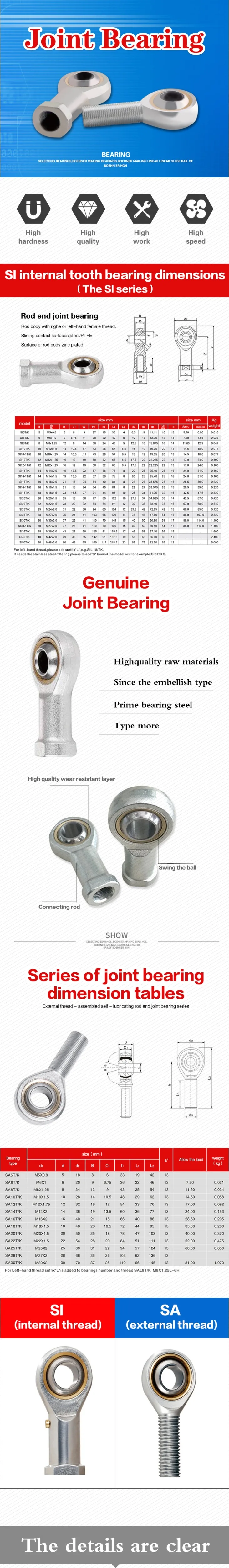 POSAL12 SAL12T//K 12mm Male Metric LEFT Threaded Rod End Joint Bearing 10 PCS