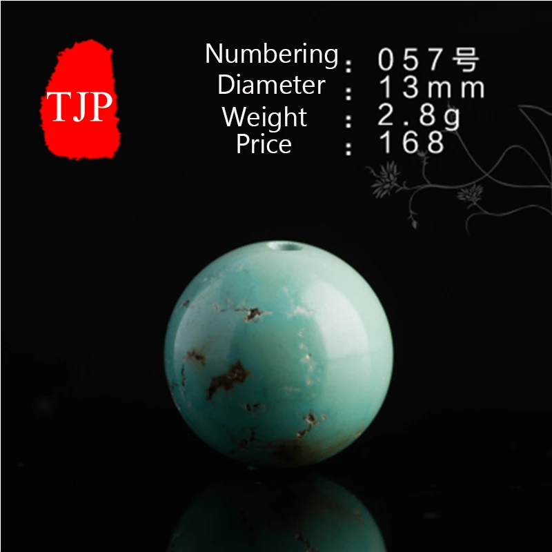 

New Arrivals Natural jade A cargo beads round 13 mm genuine turquoise with beads jewelry 1 piece 2.8-3.2g weight free shipping