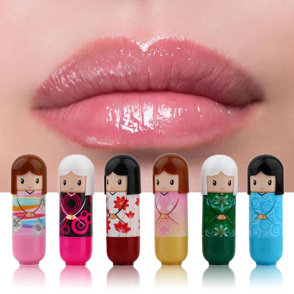 1 PCS Nutritious Lip Balm Kimono Doll Lipstick Cute Lovely Pattern Gift