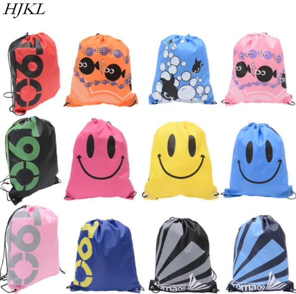 

HJKL Portable Oxford Sports Bag Thicken Drawstring Belt Riding Backpack Gym Drawstring Shoes Bag Clothes Backpacks Waterproof