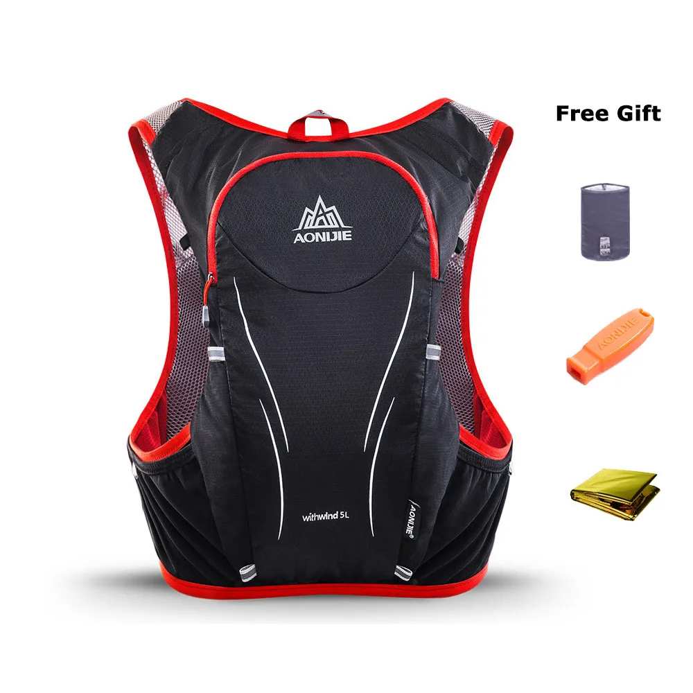 AONIJIE 5L Upgraded Outdoor Sports Running Backpack Marathon Hydration Vest Pack For 1.5L Water Bag Super Light Cycling Hiking