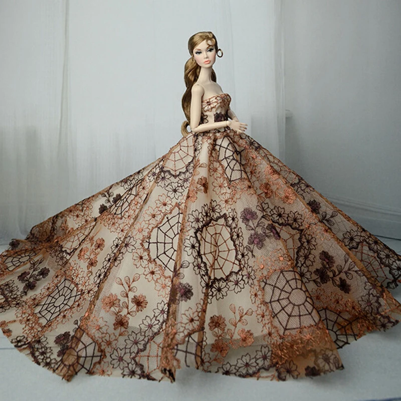 

Doll Clothes Beautiful Wedding Dress For girl Doll Toys Beautiful DIY Handmade Party Dress For Children