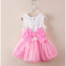 Розничная оптом Детское платье прелестное мягкое платье Цветочное платье принцессы для маленьких девочек без рукавов стильное летнее розовое/фиолетового цвета для маленьких девочек детское платье