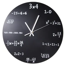 Большие креативные настенные часы математическая доска поп-викторина часы Современный дизайн большие настенные часы для гостиной настенные домашний декор