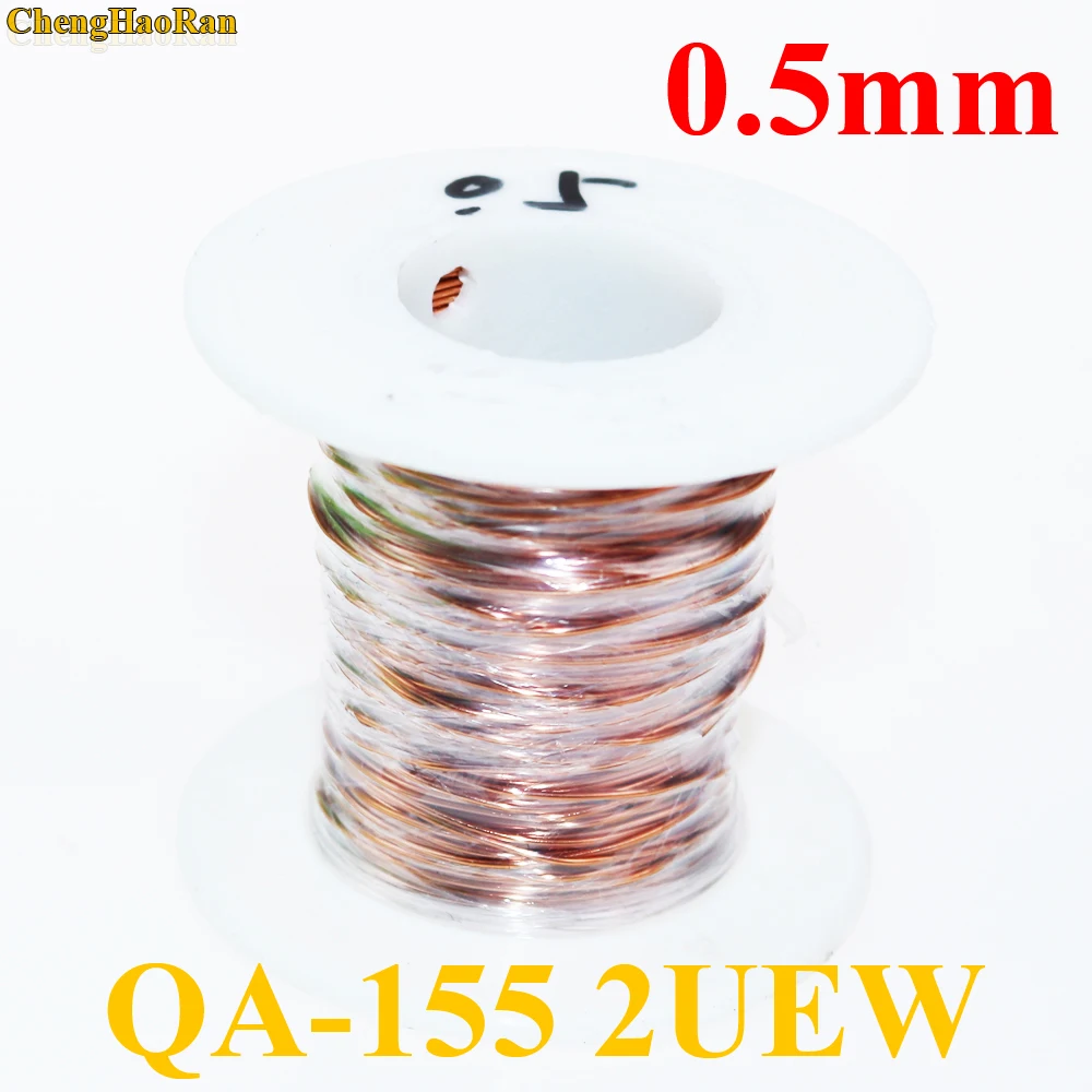 

ChengHaoRan 0.5mm Qa-1-155 2uew Polyurethane Enameled Wire Copper Wire Enameled Repair Cable 0.5 mm 1m 1 meter