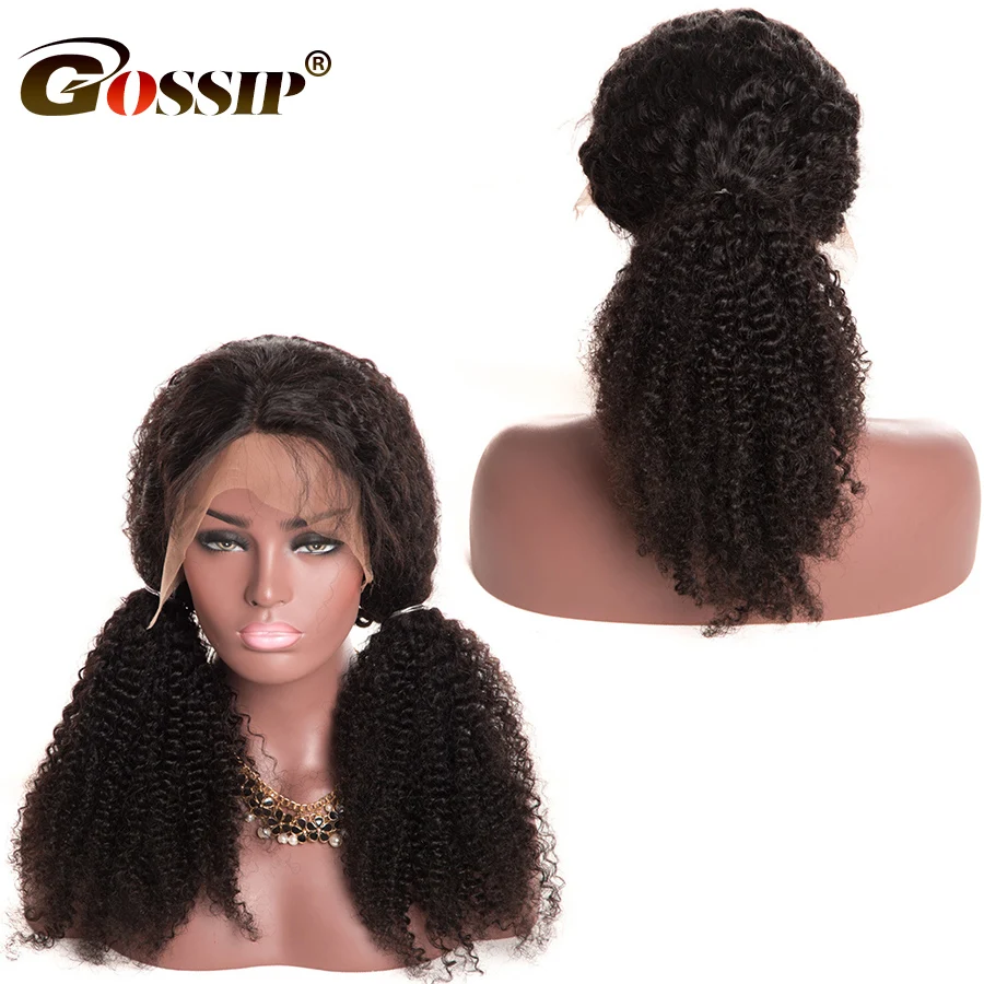 13x6 Lace Front Wig Gossip Kinky Curly Human Hair Wig Glueless Lace Front Human Hair Wigs With Baby Hair Remy Hair Lace Wig