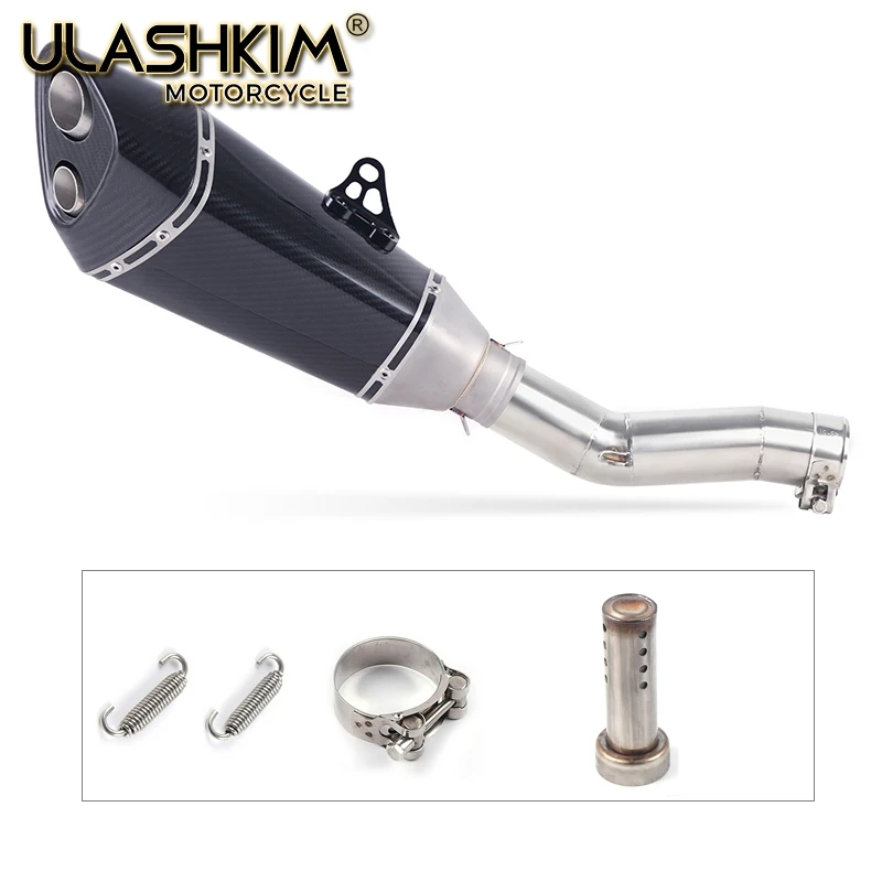 

Motorcycle Full Exhaust System Muffler Escape Modified Contact Middle Pipe Tube DB-killer Slip On For SUZUKI SFV650 Gladius