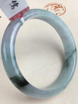 

Zheru Jewelry Pure Natural Jadeite Bracelet 54-62mm Natural Light Green + Dark Blue Female Gift Give A Country Certificate