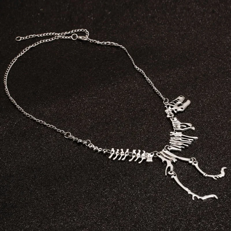 Hesiod классический унисекс стимпанк готический сплав динозавр Скелет мертвый тираннозавр Т-рекс подвеска ожерелье для женщин и мужчин