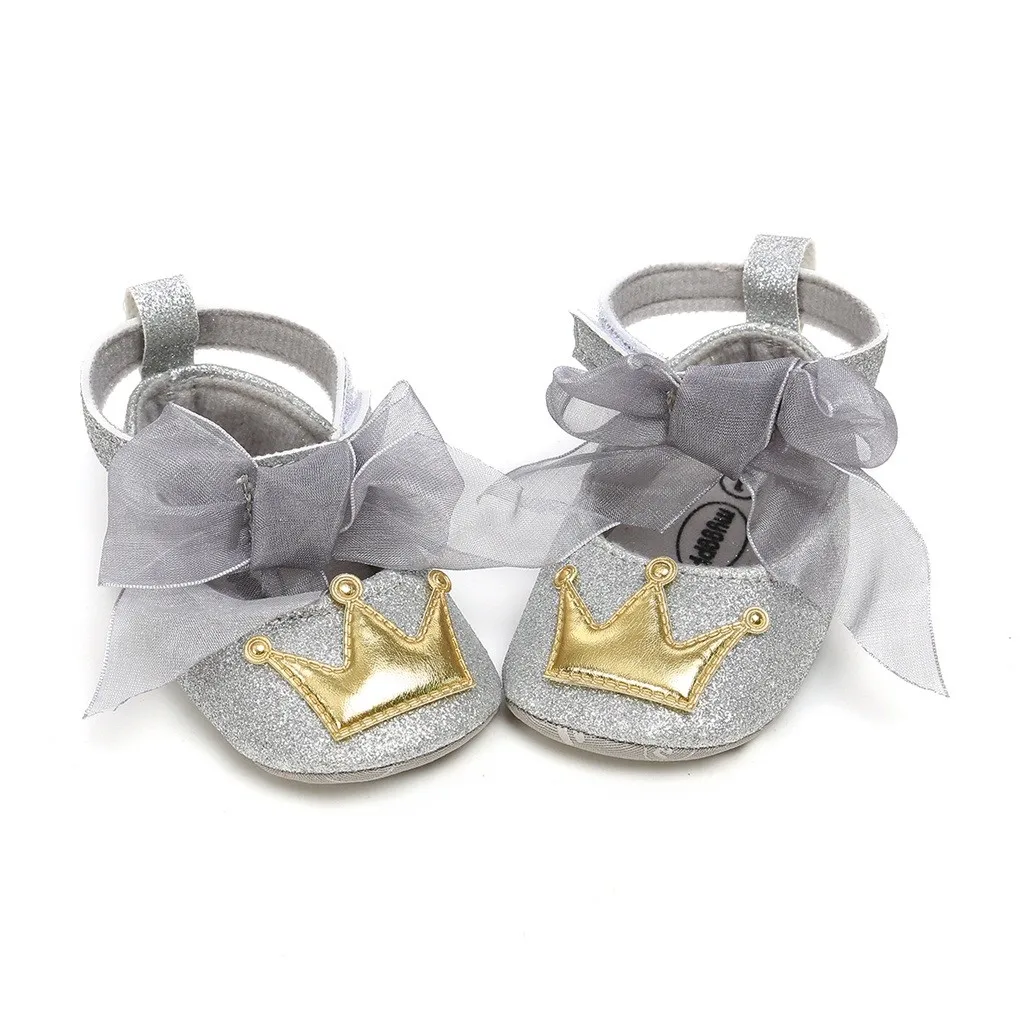 Обувь для новорожденных девочек 1 год; обувь для новорожденных принцесс; ботиночки для маленьких девочек; бант; ремешки для первых шагов
