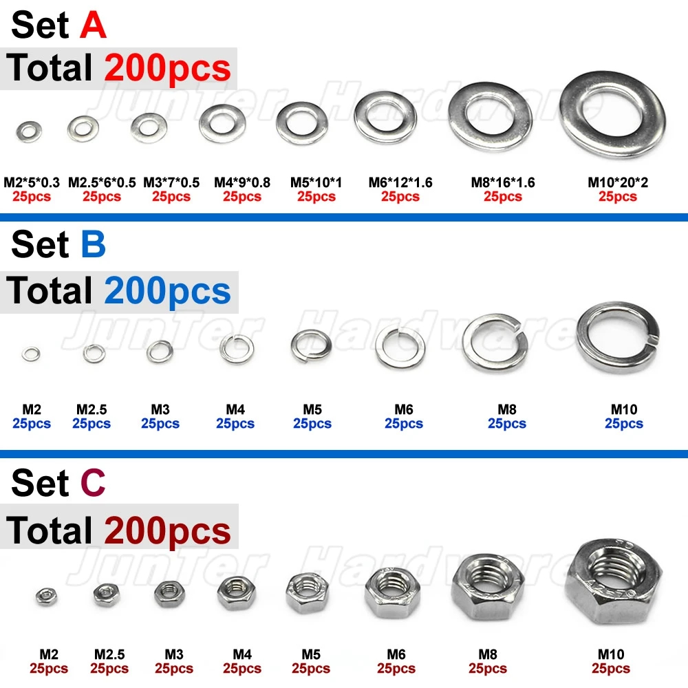 Acero inoxidable, M10 Arandelas 25 piezas de acero inoxidable A2 DIN 125 forma A