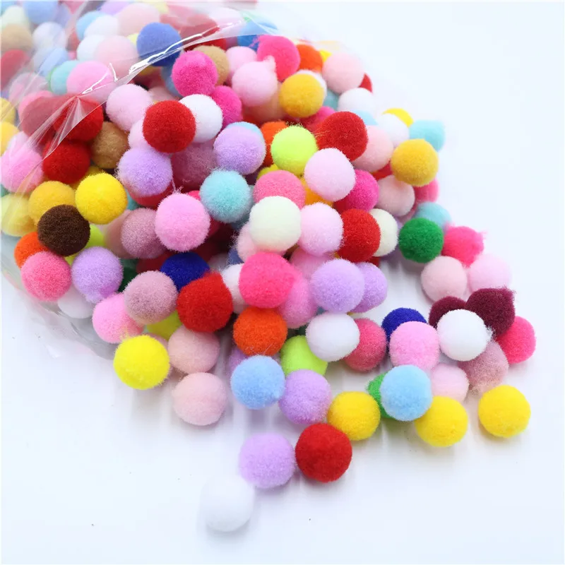 

400pcs/Bag Wholesale Pompom Fur Ball Plush Ball Handmade Diy Material Early Learning Creative Handmade Wedding Party Home Deco