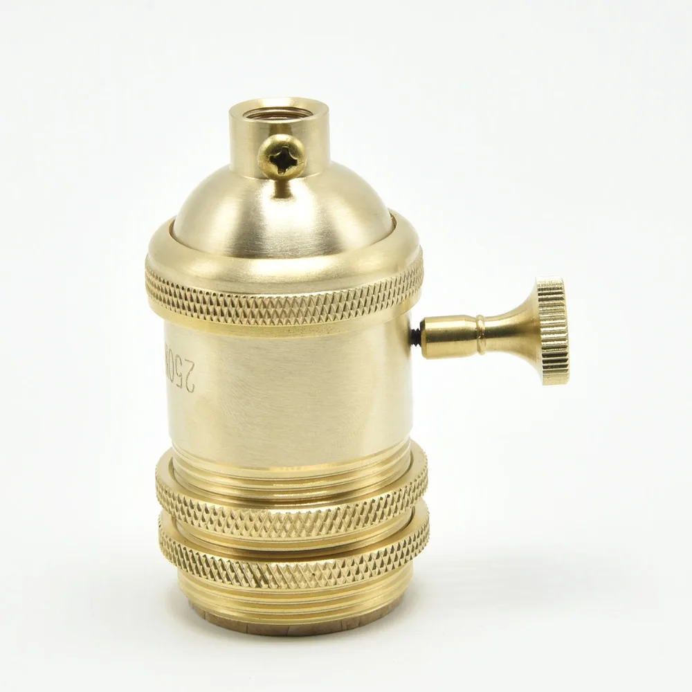 E27 Vintage Socket Edison Bulb Lamp Holder Antique with Knob Switch