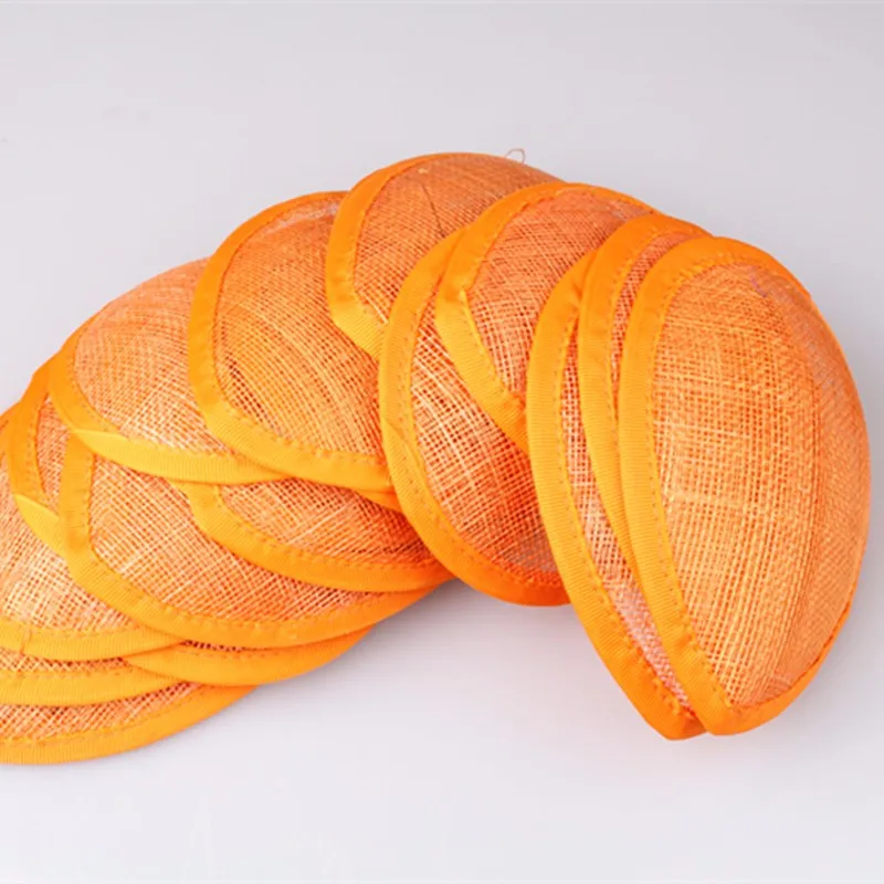 Оранжевый 13 см teardrop Sinamay основа для вуалетки DIY millinery база Коктейльные Шляпы материал kentucky вечерние аксессуары для волос 17 цветов