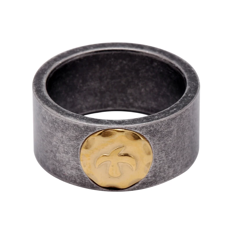 

Magic Fish Original goro's Accessories Simple Two Colors Steel Sliver Men Male Ring Sea mew Titanium 316L Stainless Steel Rings