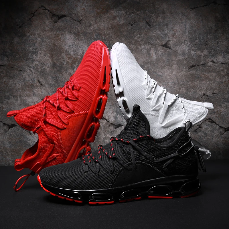 Hombre Caliente Hombres 2018 Populares Zapatillas De Ligero Deporte rojo Marca Para Slip Los Casuales Negro Mycolen blanco Negro Transpirables on Zapatos pwqTdTY