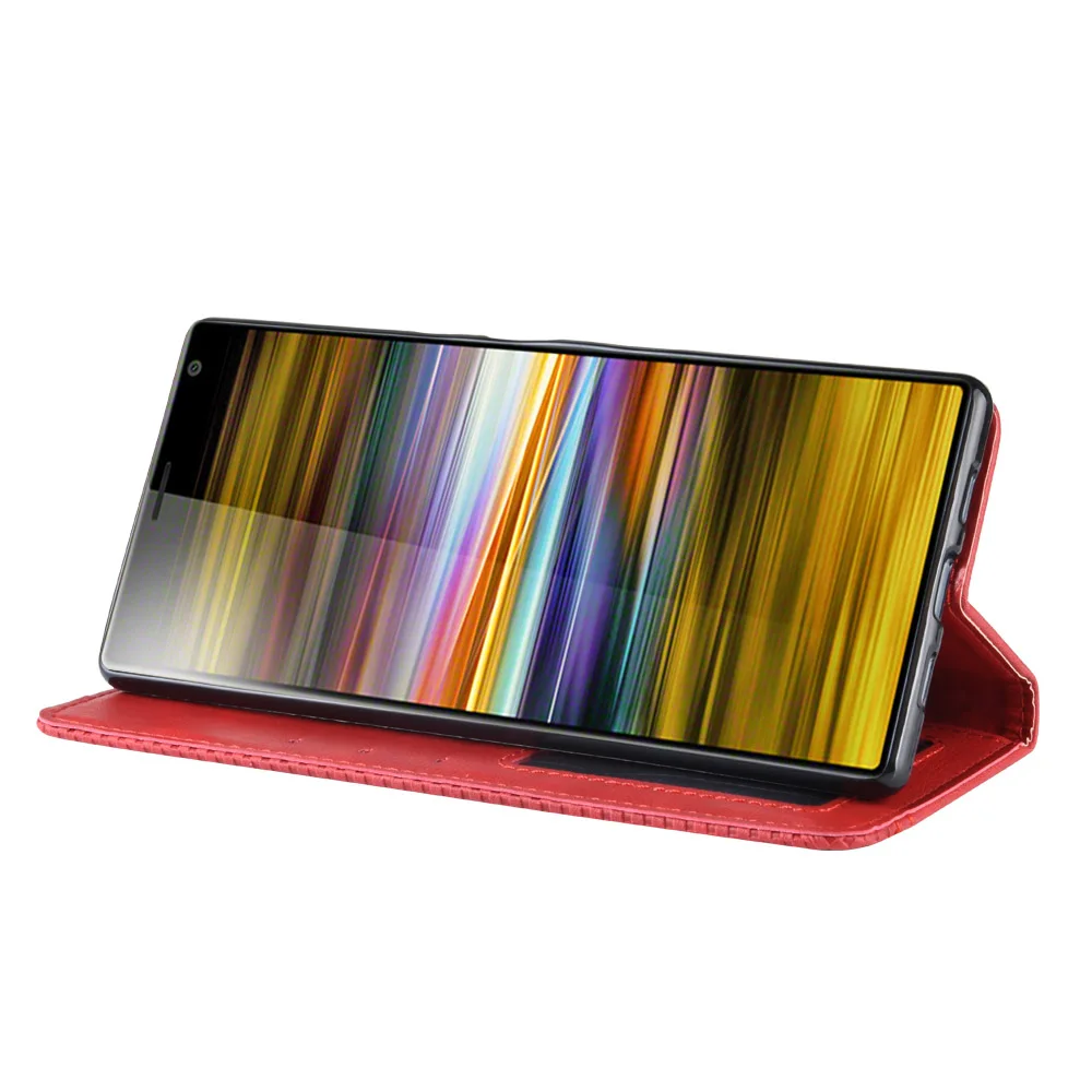 Магнитный винтажный кожаный чехол Премиум Coque для sony Xperia 10 I3113 I3123 I4113 чехол 6,0 дюймов флип фривольный анти-осенний чехол