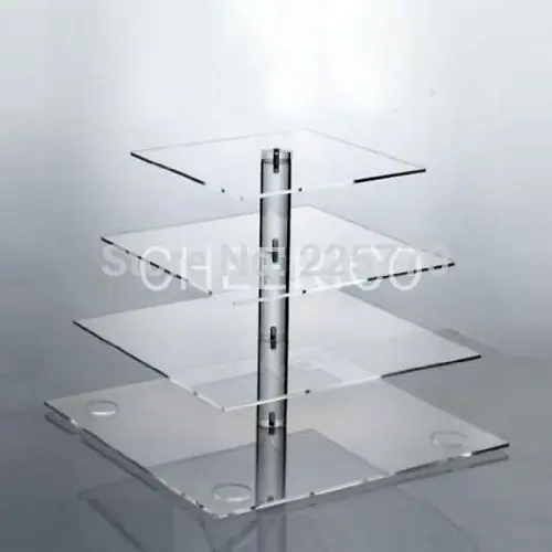 

Square 4 tier Acrylic cake pop stand wedding cake stands acrylic cupcake display stand