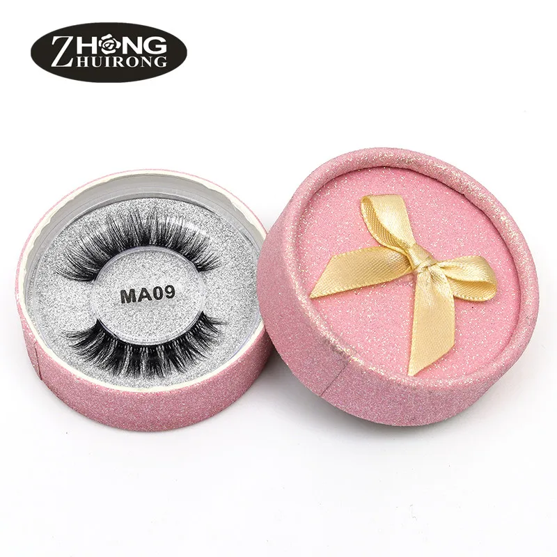 

3D Mink eyelashes handmade natural long eyelashes reusable false eyelashes with beautiful packaging MA09utiful packaging MA09