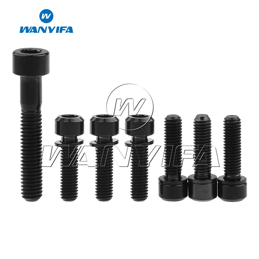 7 Gold Titanium M5 x 16mm - 6 /& M6 x 35mm Ti Bolts For Stem /& Headset Cap
