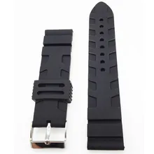 2016 Hot Universal Rubber Link Bracelet Wrist Strap 22mm 24mm Silicone Watchband Fit For Apple Watch