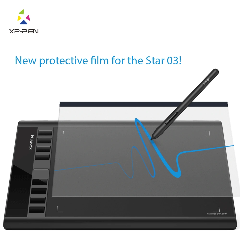 XP-Pen прозрачный графический планшет Защитная пленка для XP-Pen Star03 графический планшет для рисования(2 штуки в 1 посылке